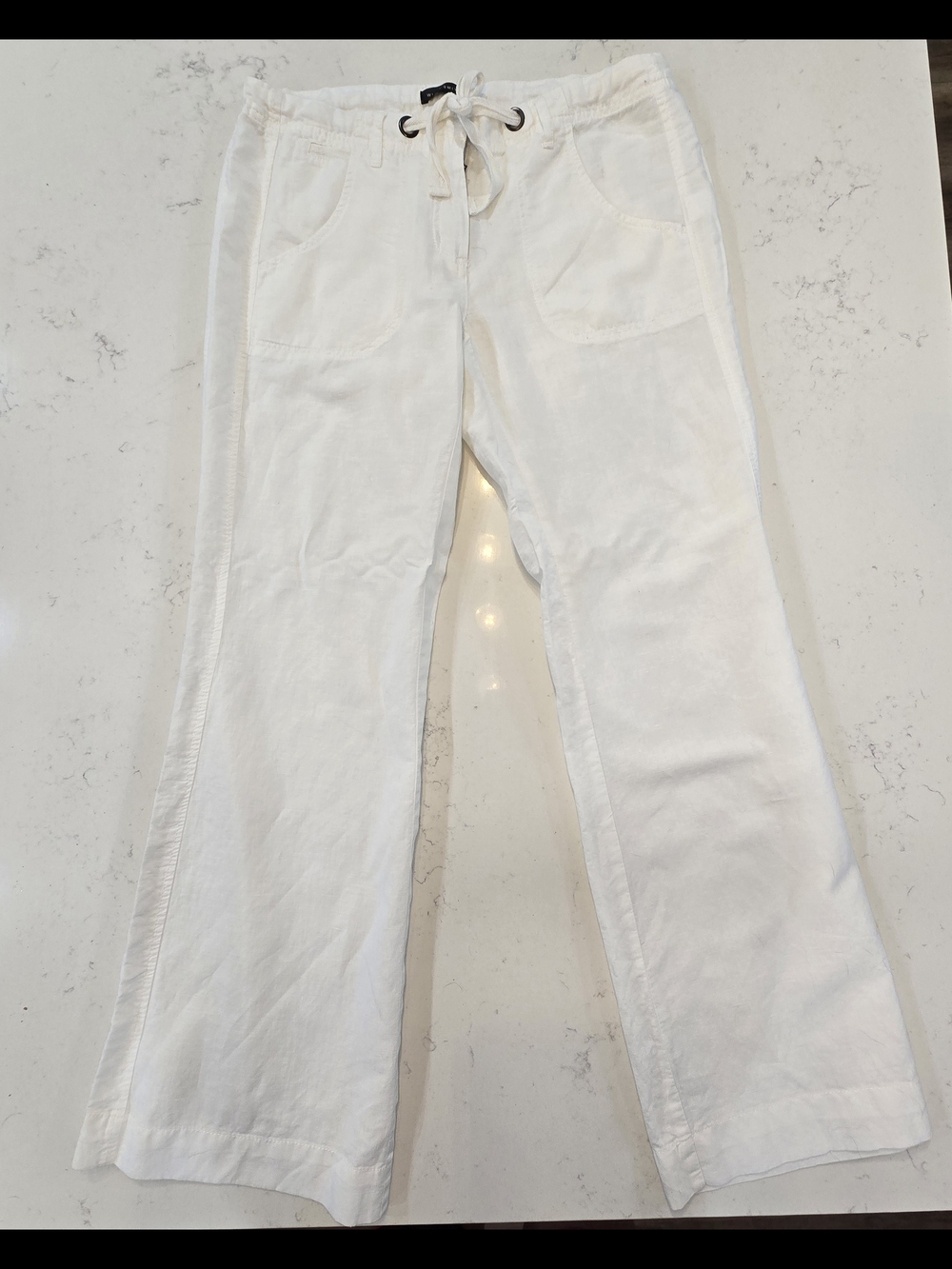 Willi Smith Women’s White Drawstring Bootcut Pants